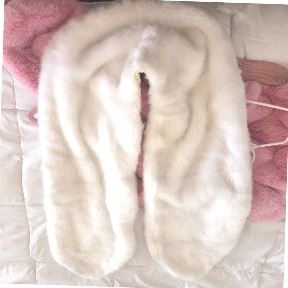 Restoration Hardware RH Ivory Faux Fur Throw Blanket Ultra Soft‎ Plush Luxury